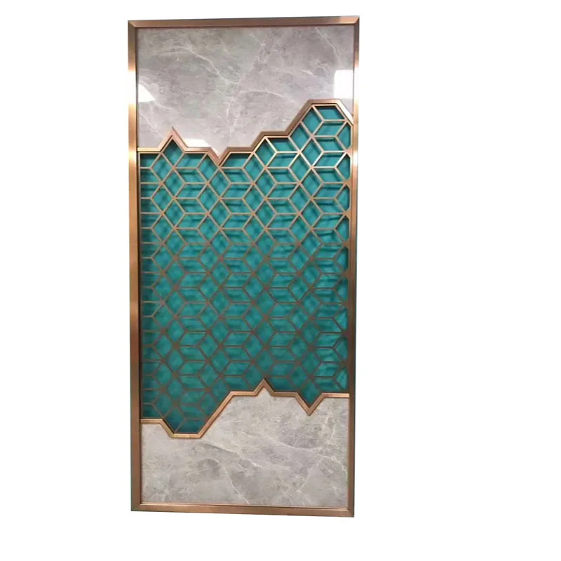 Customized Design Of Golden Stainless Steel Screen For Living Room Decoration Partition