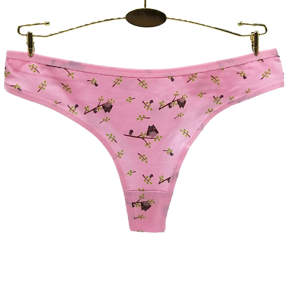 Foreign trade export South American ladies thong Cotton printed female T pants cotton stock spot underwear