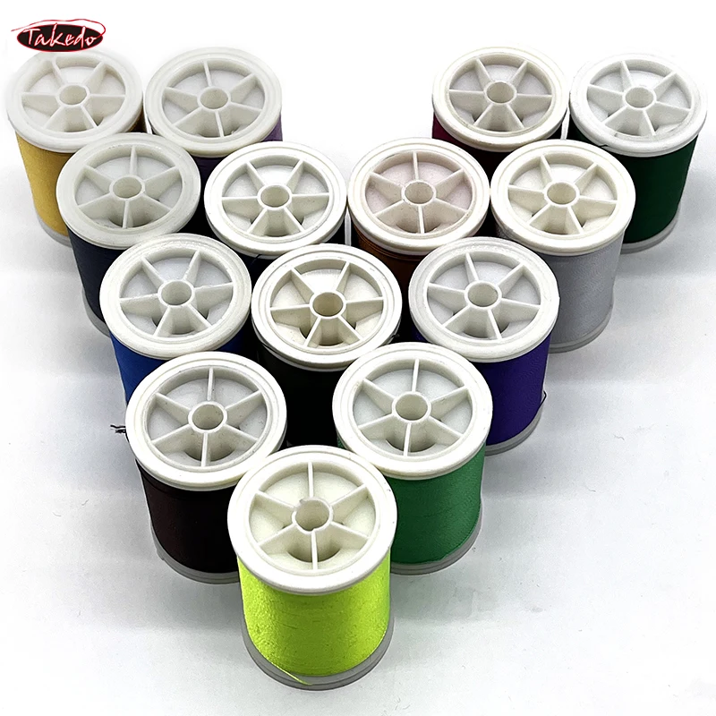 TAKEDO YC12 0.10mm 0.15mm 0.22mm 0.30mm Good Quality A Axis Nylon NCP Thread Tying Hooks And Guides Colorful Thread For Fishing