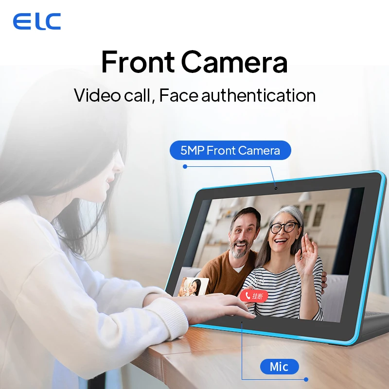 WL1087T(2020) 10.1 Inch L -shaped POE Touch Screen Dual Speaker Light Tablet PC with Quad Core Android 6.0 Capacitive Screen