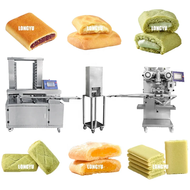 Longyu 208 long strip stuffed dates cookie making machine twisting cookie stuffing machine price
