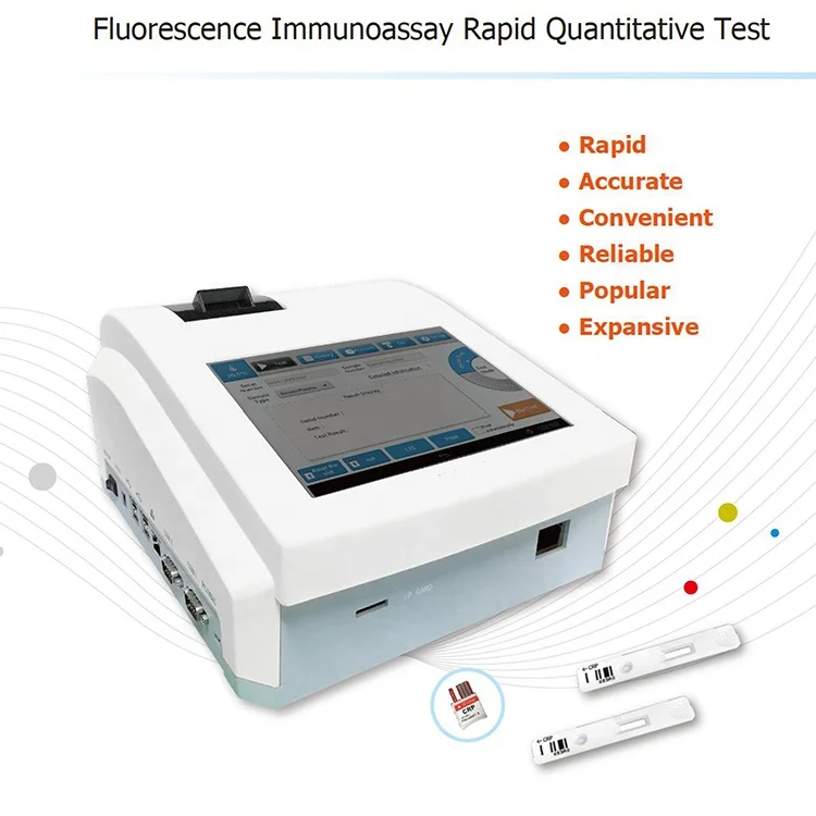 HC-B014E плюс сенсорный экран портативный флуоресценции иммуноферментного анализатора количественные анализатор для
