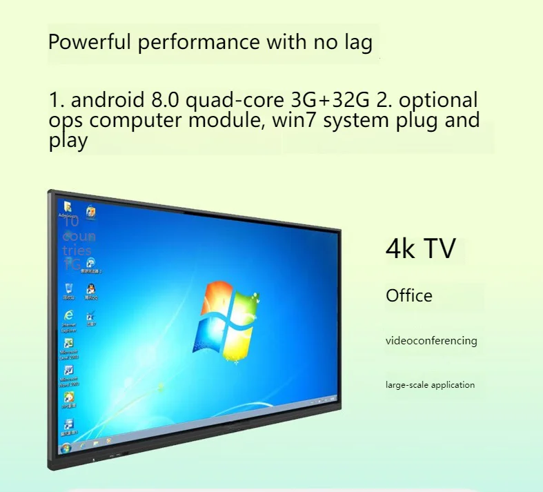 4k Lcd  55 Inch Interactive Flat Panel Display Interactive Whiteboard For Classroom