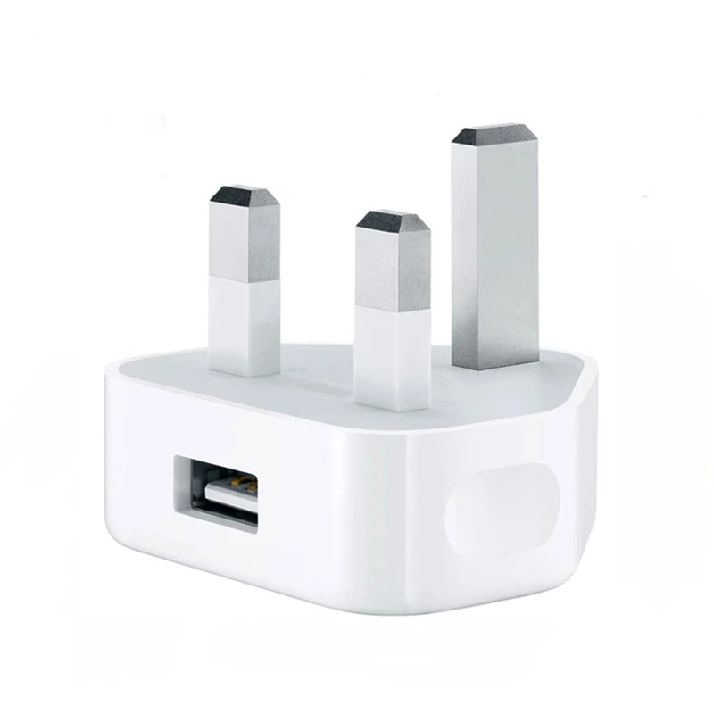 5v 2.1a Usb Phone Charger Adapter UK Plug 3 Pins Single Port Fast Charging Android Wall Charger 5V 1A 5W USB Power Adaptor