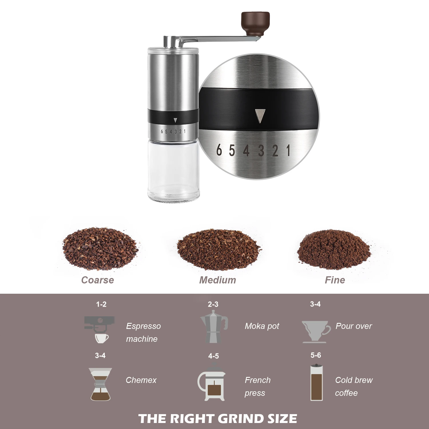 High-class wholesales coffee set handheld manual grinder Pour Over Coffee Maker filter kettle
