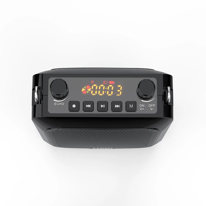 25W Portable Wireless Voice Amplifier for Teacher Speaker with Microphone Echo AUX TF USB Flash Recording