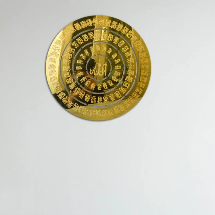 Golden acrylic mirror decor tabletop wall sticker holiday decorative ornaments