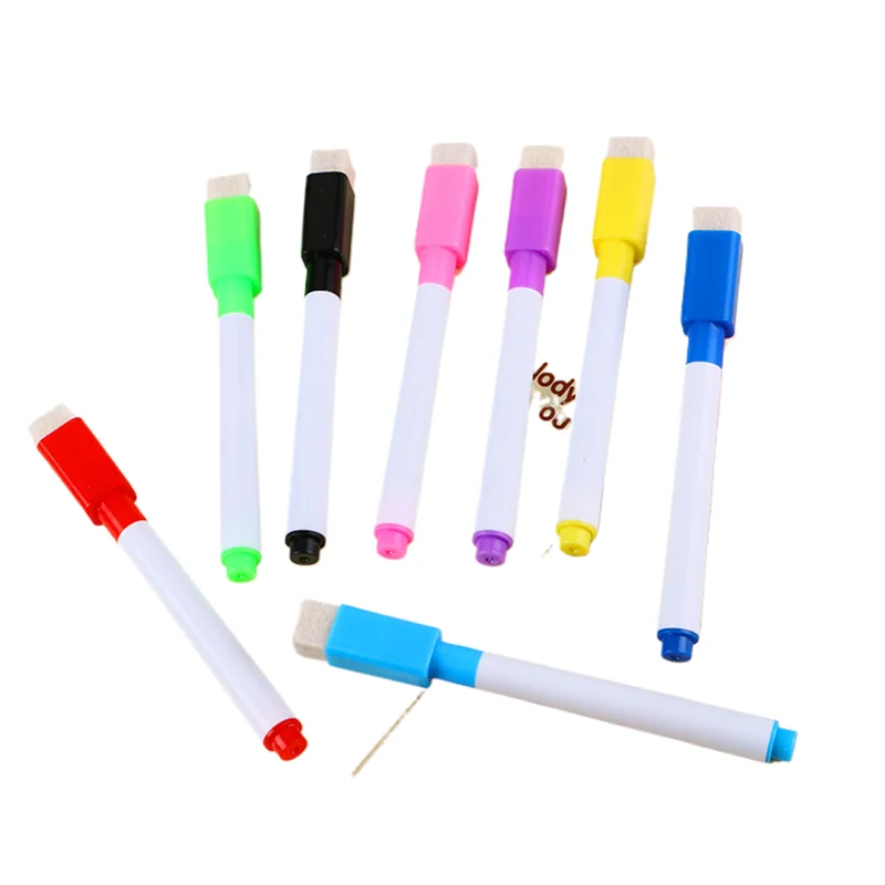 С кисточкой маленькая белая доска ручка цветная сердцевина черная детская граффити стираемый маркер на водной основе оптом