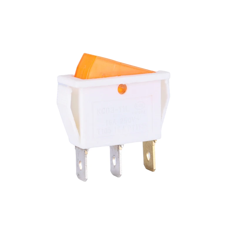KCD3-101WY 250v  led light bar rocker switch right angle pcb mount