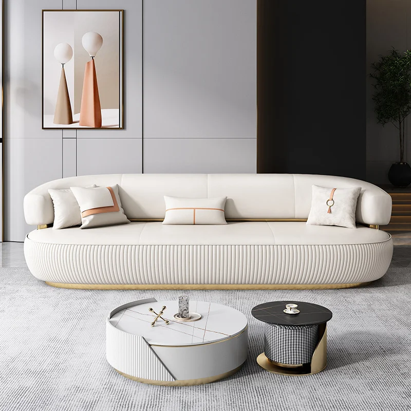 Furnistyle High Quality Italian Living Room Furniture Luxury Brand Sofa Wholesale Fashion Royal Furniture 7 Seater Sofa Set