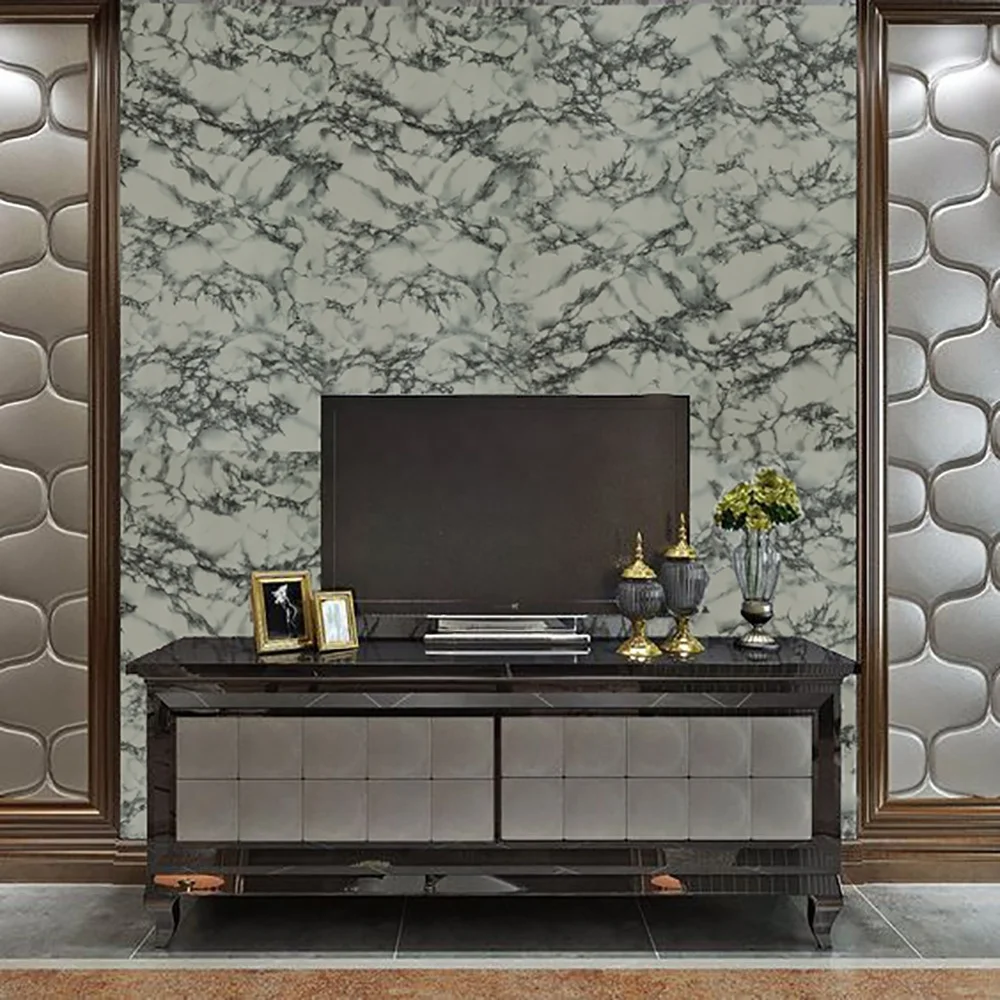 Hot selling self adhesive marble granite contact paper cabinet shelf liner pvc wallpaper
