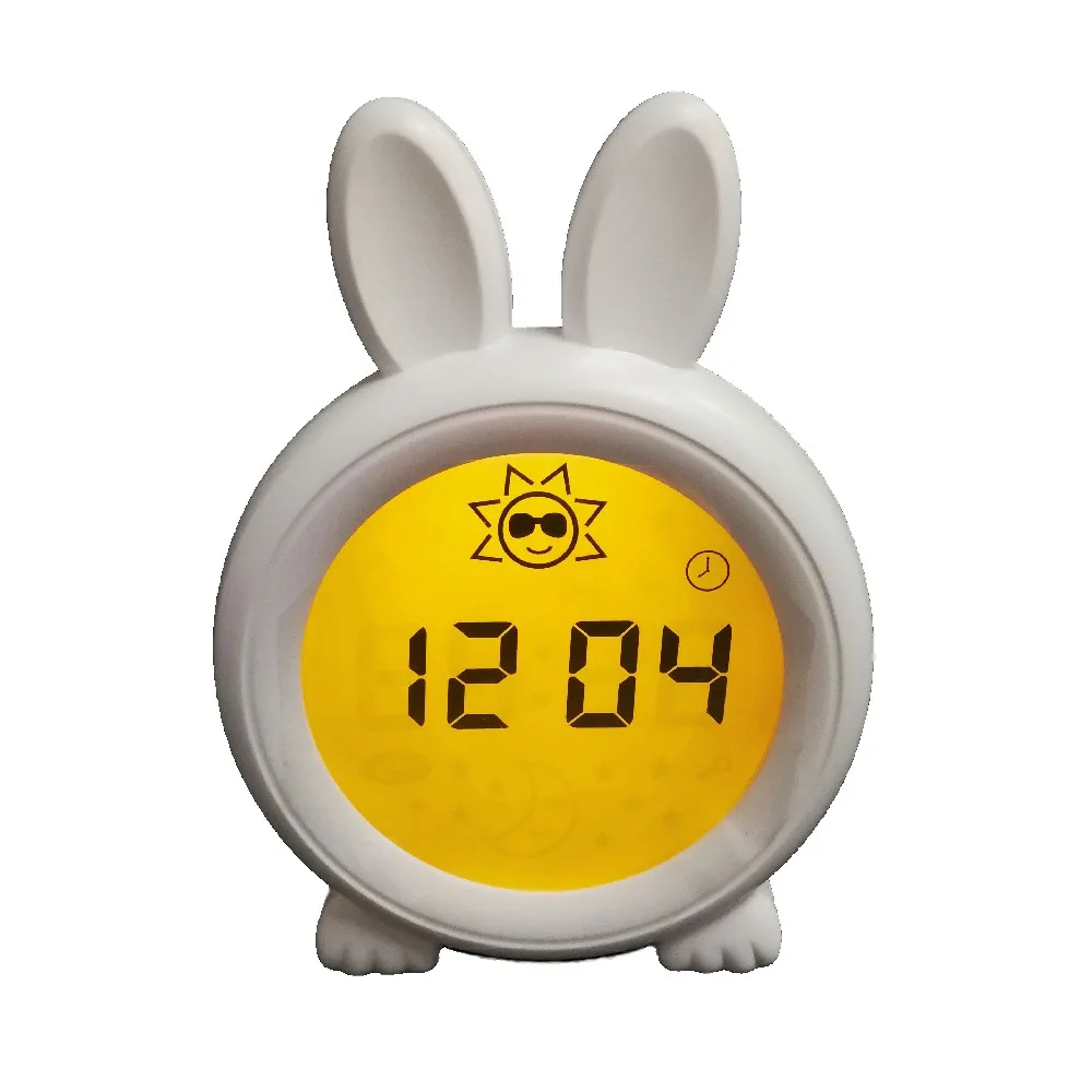 Sleep trainer kids,  night light with alarm clock Rabbit shape