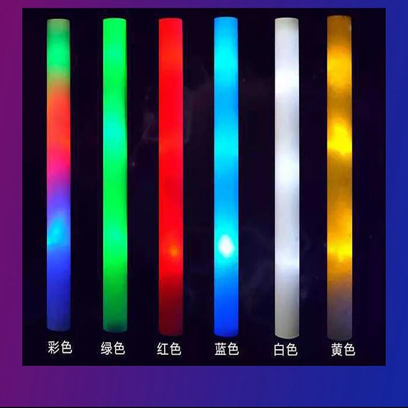 Пена RICHSHINING на заказ с дистанционным управлением RGB светящиеся объемные партии разноцветные СВЕТОДИОДНЫЕ Палочки для вечеринки концертного фестиваля