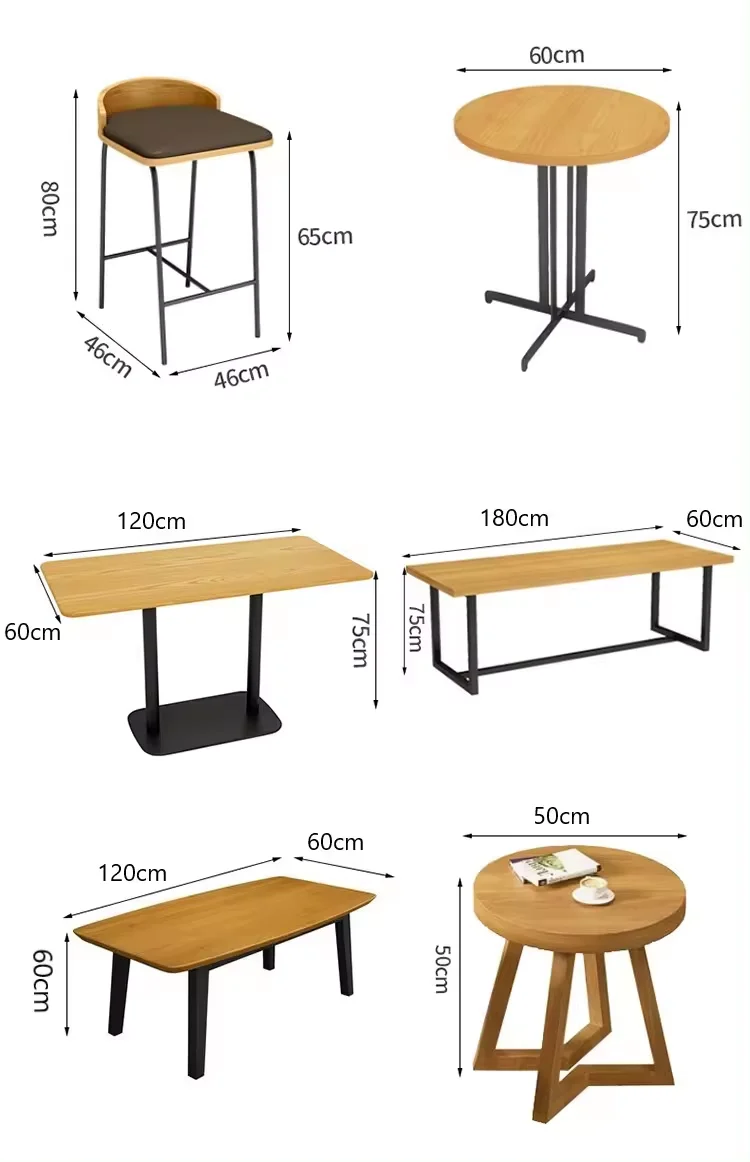 Hot sale card seat light luxury dining table and chair fast food coffee noodle restaurant table and chair set
