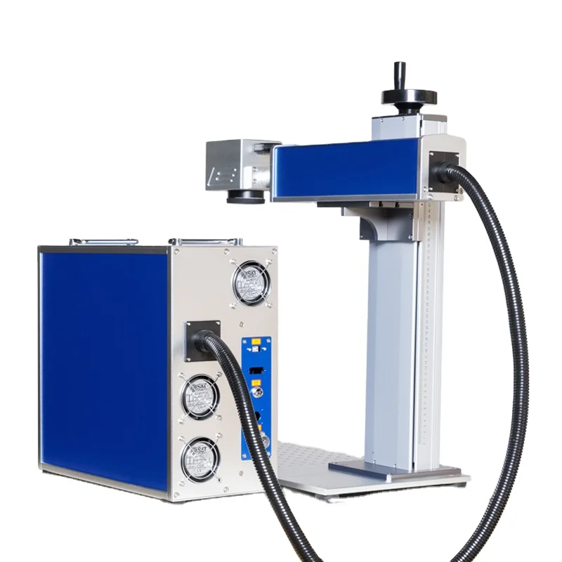 20w 30w 50W fiber laser marking machine with Raycus laser source making on metal stainless steel Jewelry ring silver gold watch