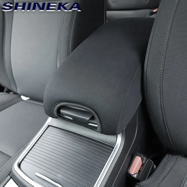 Black Car Interior Accessories Center Control Armrest Box Cover Trim for Dodge Charger 2015+