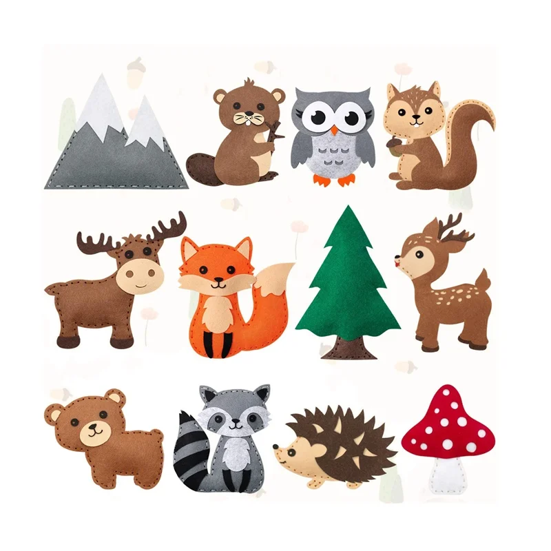premium Amazon hot sale Felt Diy craft Diy sewing kit DIY handmade toy stuffed owl doll toy kids toy
