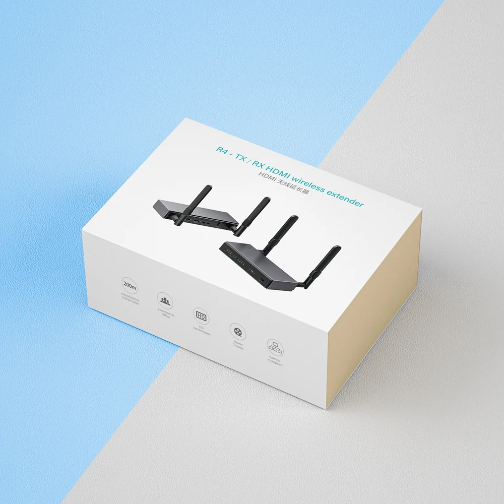 200m MAX 1 Transmitter to 4 Receivers 1x4 OR 8 Transmitters to 1 Receive 8x1 Wireless HDMI Video Extender with KVM and Remote