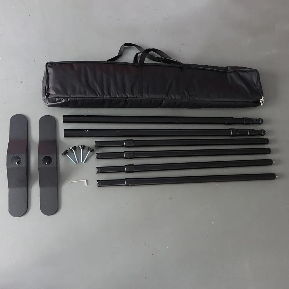 Advertising adjustable exhibition backdrop display step repeat telescopic trade show display stand banner