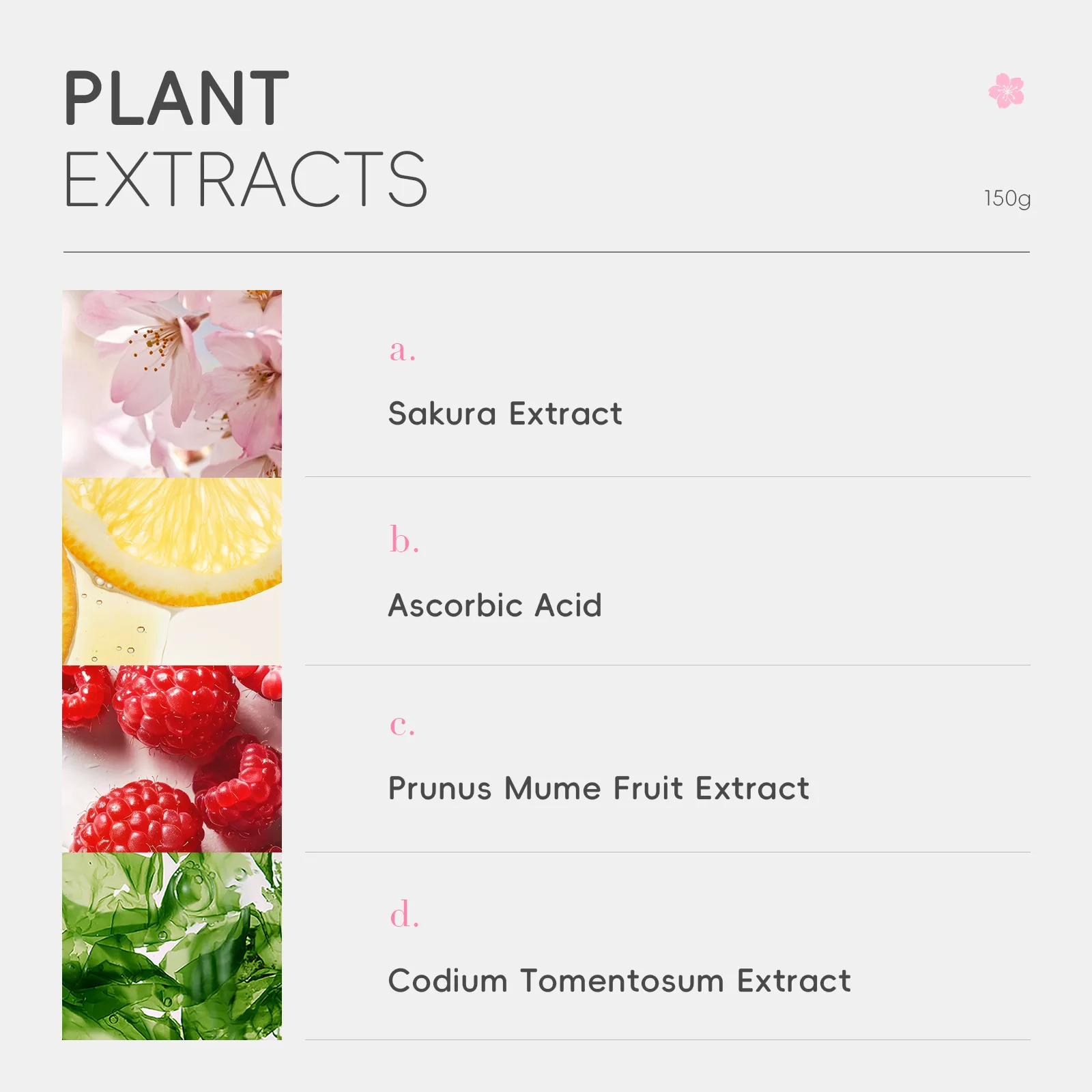 LAIKOU Skin Care Deep Cleansing Moisturizing Brightening Smoothing Organic Japan Sakura Facial Cleanser 150g