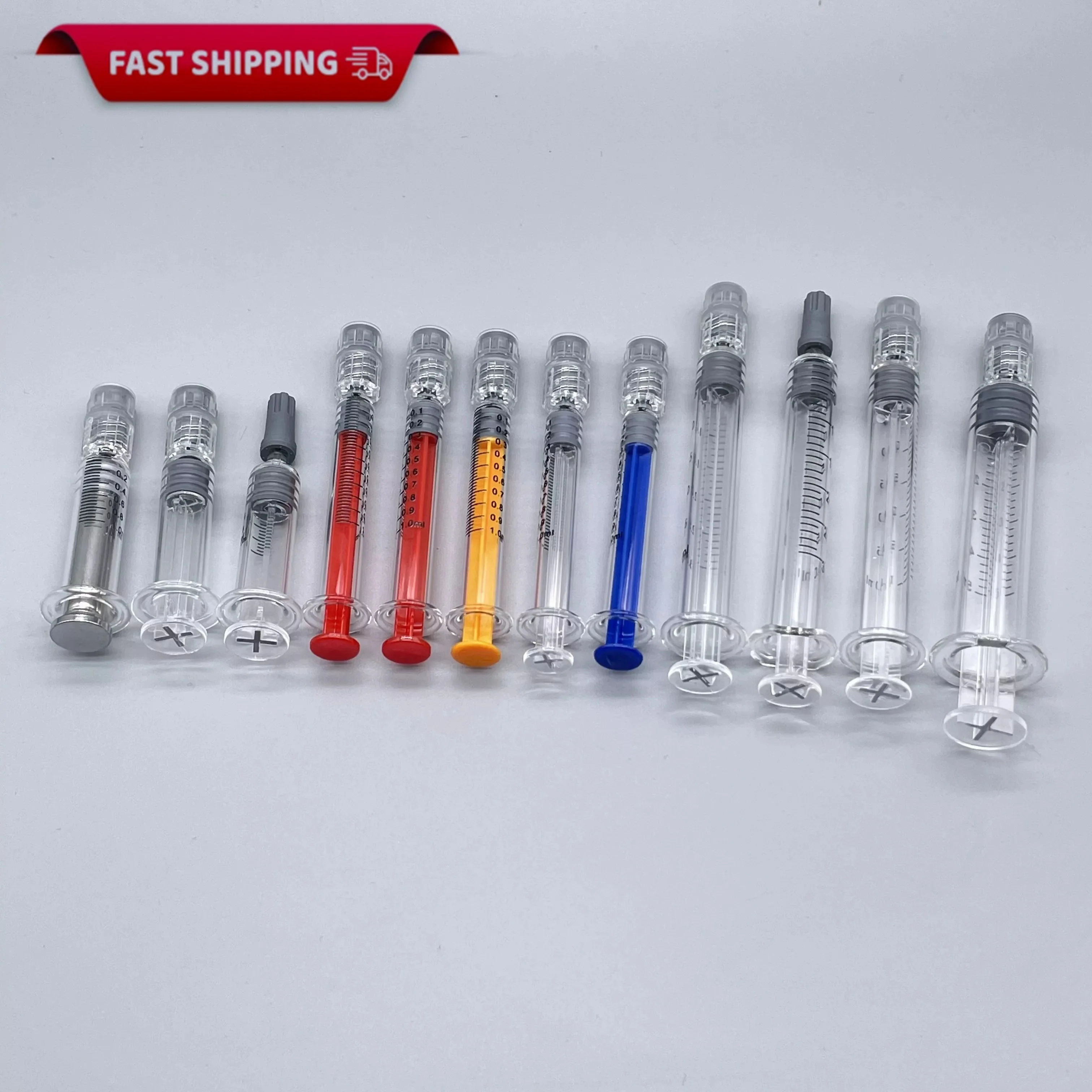 SentryMed 0.5/1/1.5/2.25/3/5ml Borosilicate Glass Prefilled Syringe Optional Capacity Heat-resistant Reusable Luer Lock Syringe