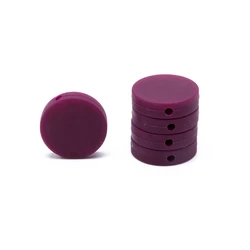 New Color 20mm Food Grade Silicone Flat Round Baby Beads for DIY Design Supplier