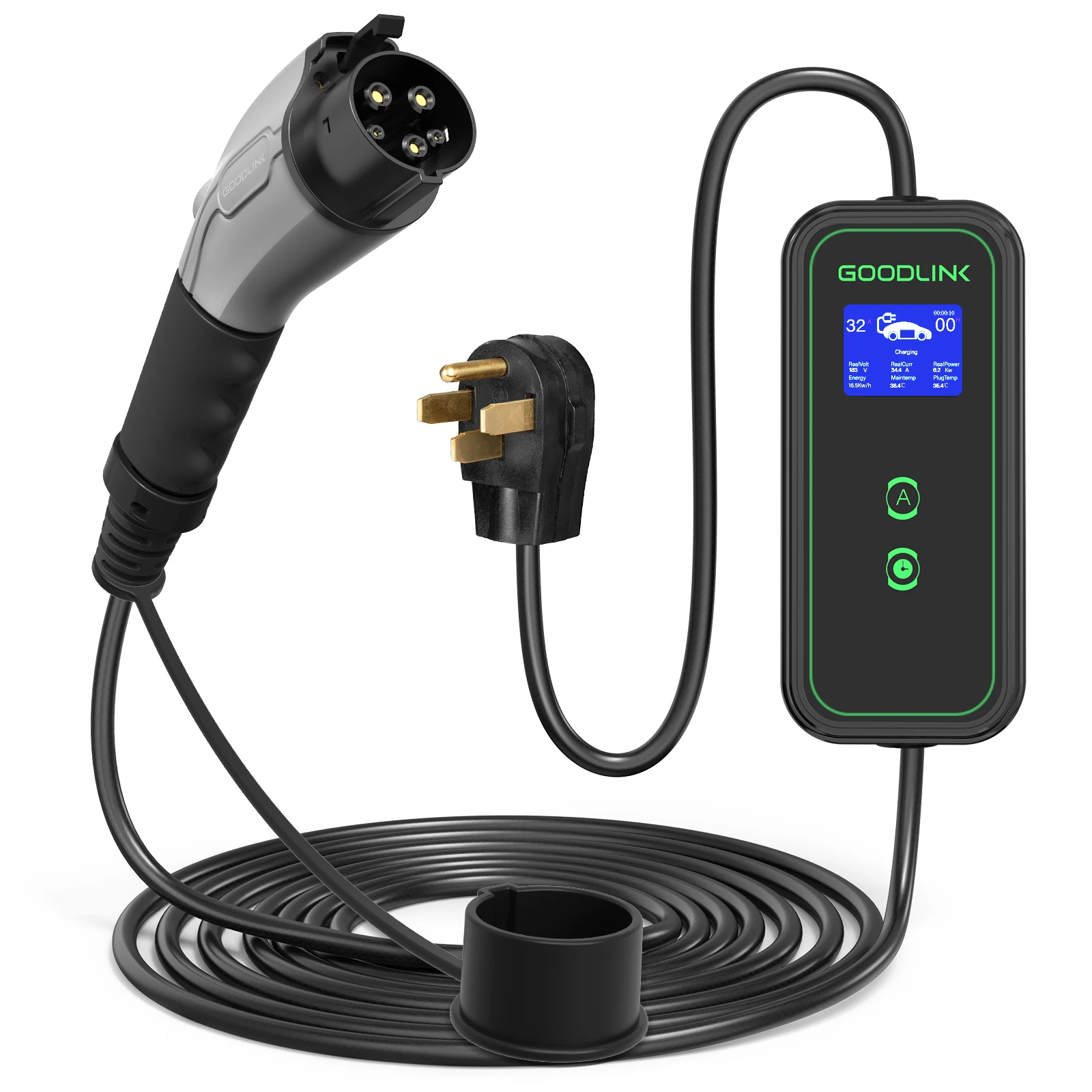 GOOODLINK China wholesale price portable AC ev charger Type1 SAE J1772 32A 7KW electric car charger