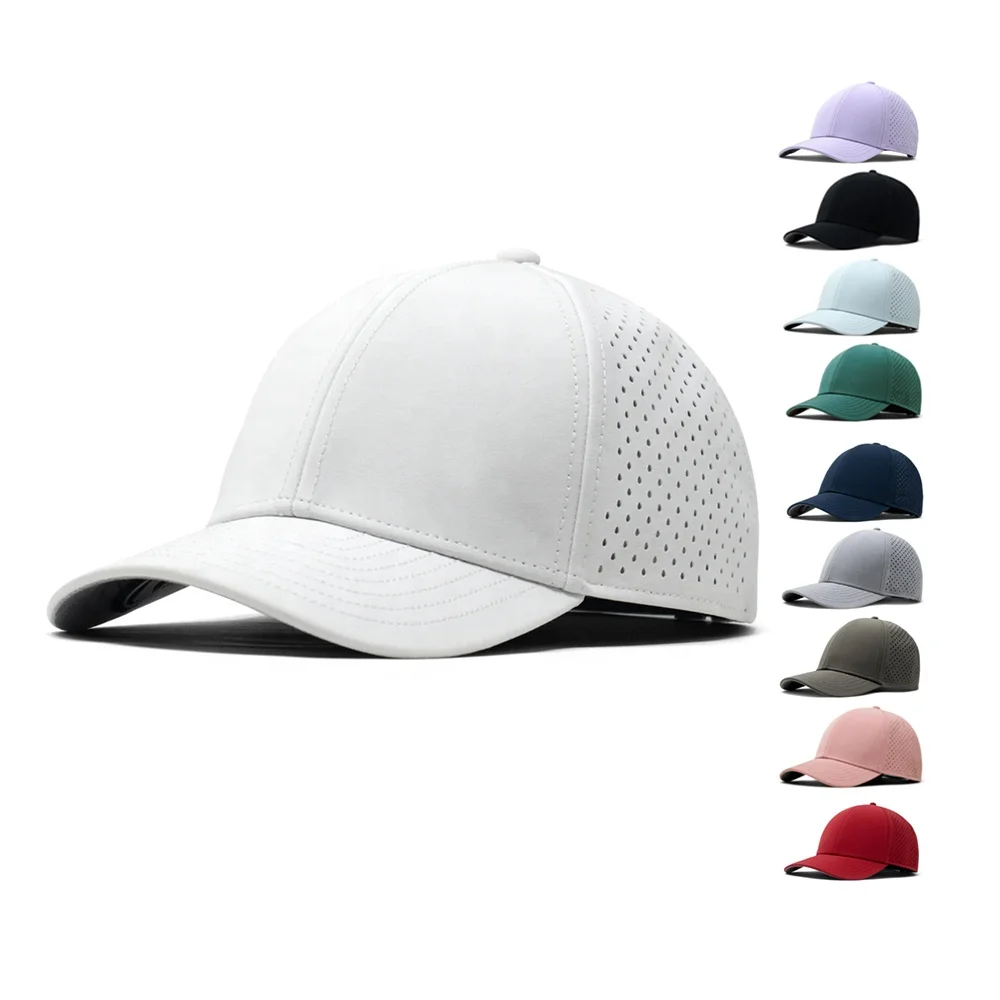 Custom snapback gorras waterproof men women laser cut holes blank Luxury 6 panel golf sports baseball cap A-game Melin hydro hat