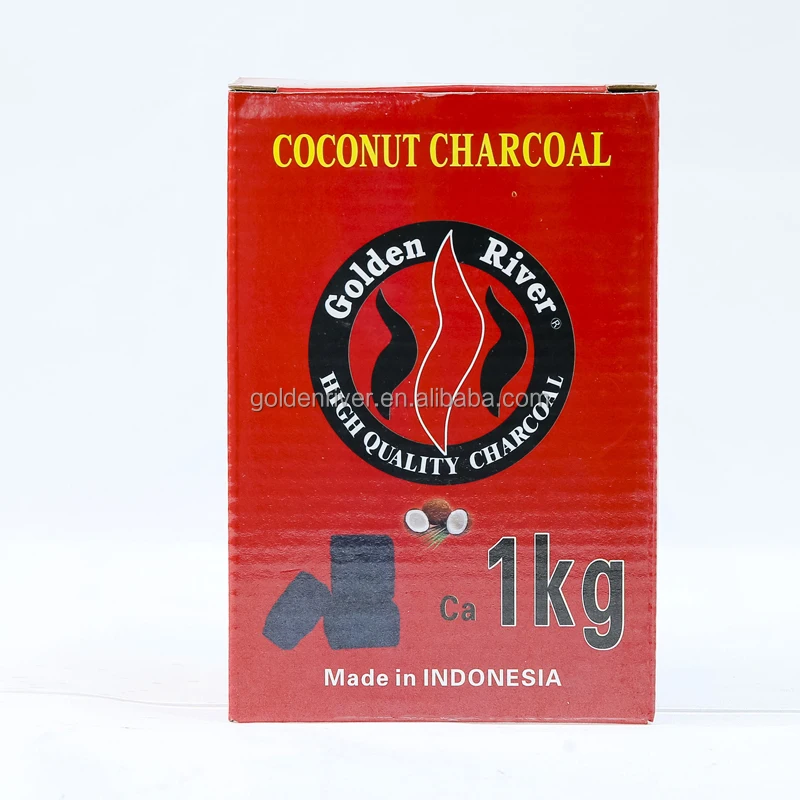 Manufacturers china wholesale 1kg Golden River coconut shell charcoal