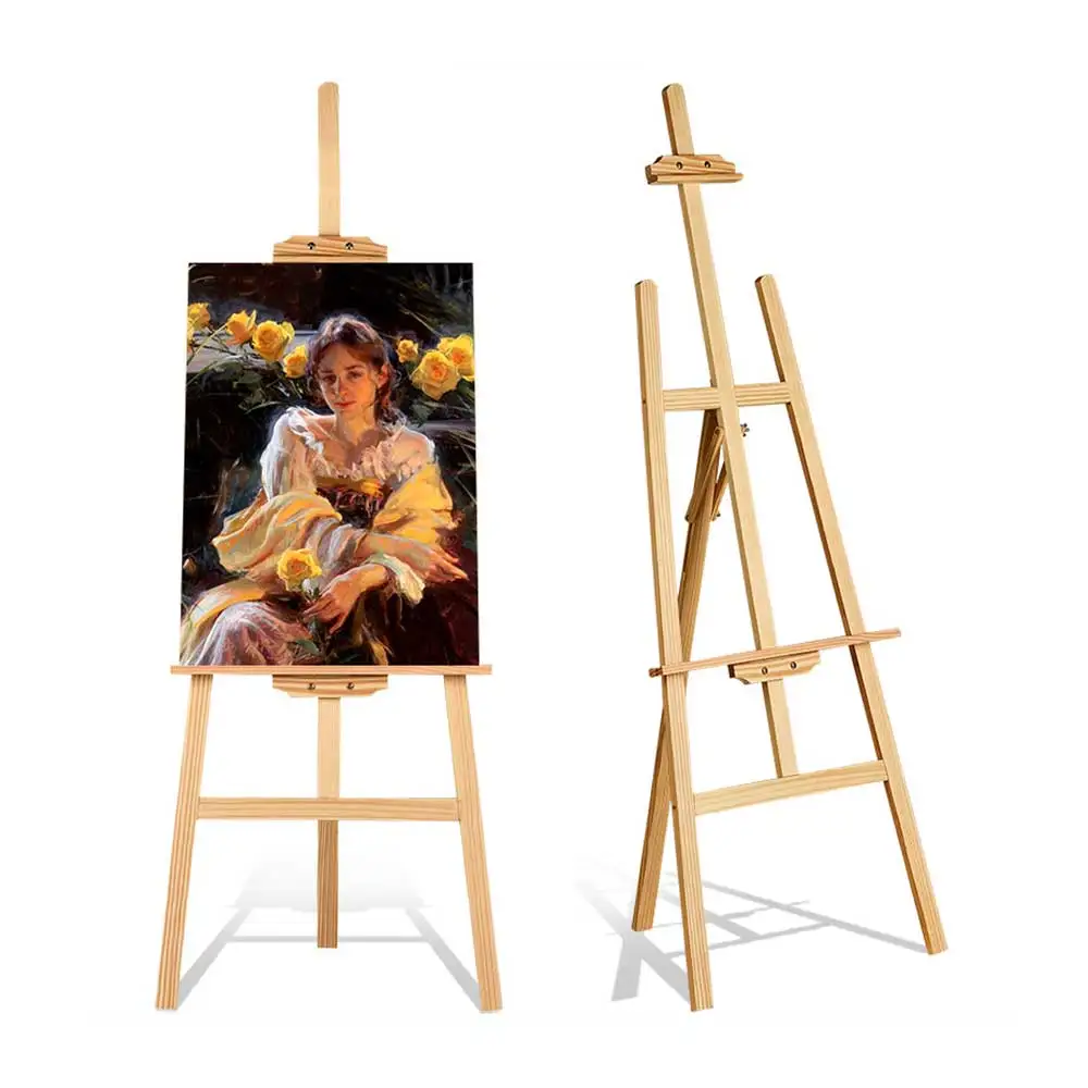 Factory Supply 1.5m Professional Artist  Easel Stand Wooden Painting Easel For Display