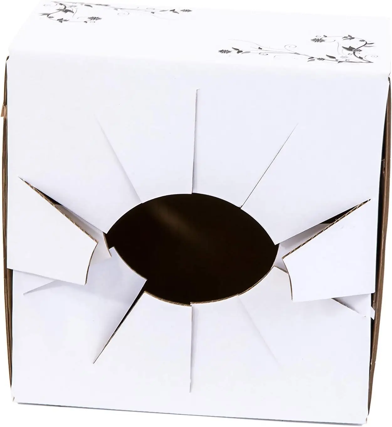 High quality eco-friendly Vase delivery corrugated paper box paper folding packaging flower box with logo