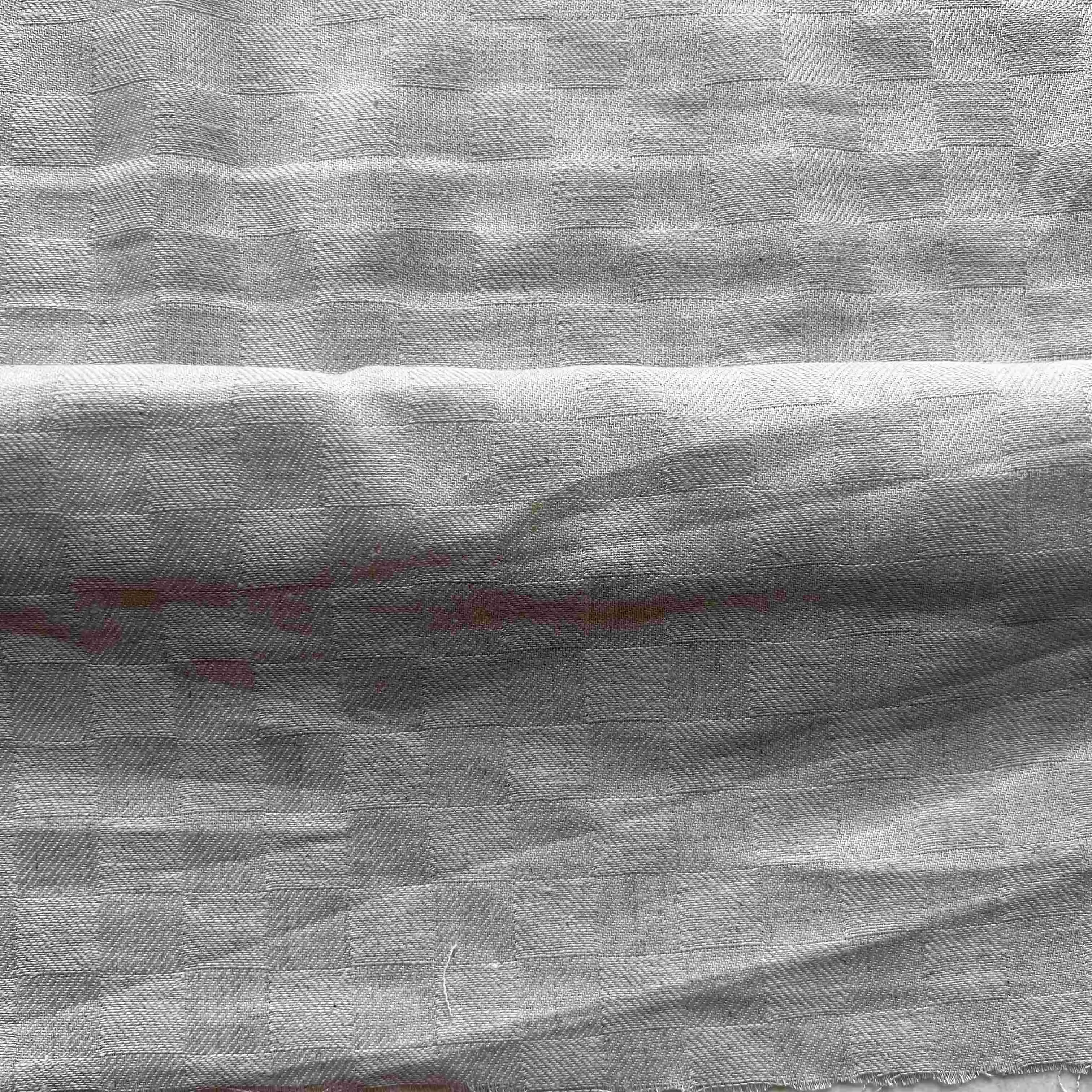 OEM yarn dyed wholesale price italy tissu en lin checkered twill bedding cotton linen blend fabric for clothing