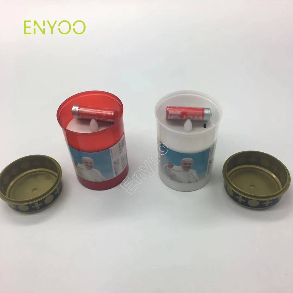 Cheap Custom Pillar Flameless Votive Religious LED Candle Light for Church