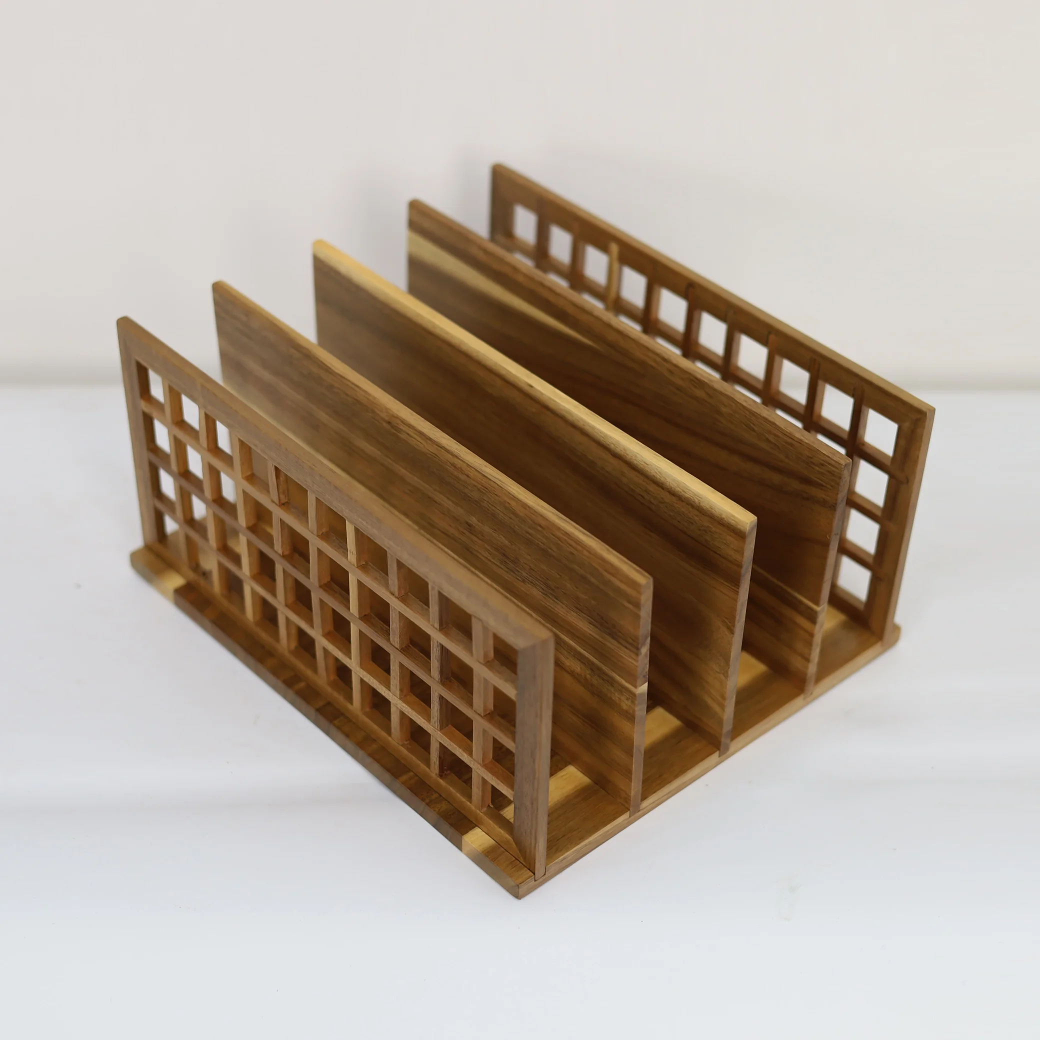 Home Office Desk Letter Organizer | Desktop Envelopes Paper Magazine Documents Book Holder | Bamboo Wood File Collator Wholesale