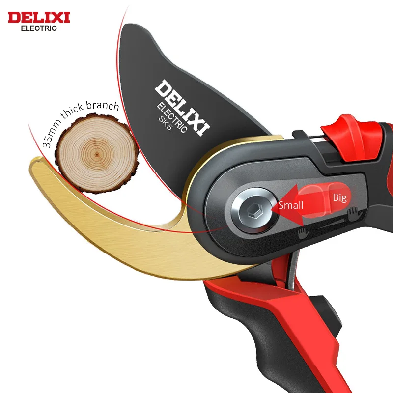 Delixi ELECTRIC Gardening Pointed Pruning Chromeplate Shears  Soft Rubber Handle Fruits Vegetables Bonsai Cutters Garden Branch