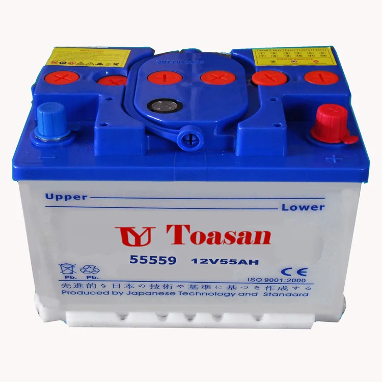 TOASAN Factory 12V 55AH сухозаряженный DIN 55 автомобильный