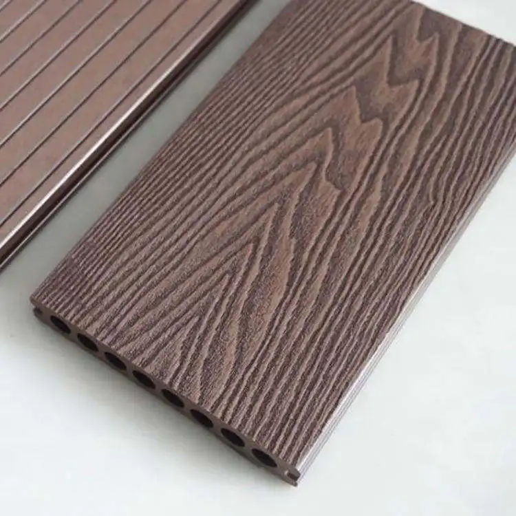 Wood Plastic Composite Board Anti Slip and Waterproof Outer Covering Wpc Deck Wood Texture Crack Resistant Outdoor Floor Tiles