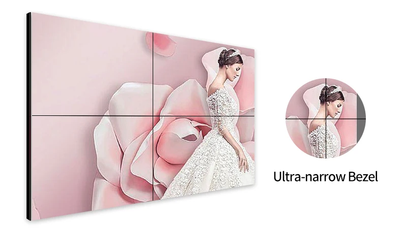 3.5 1.8 0.8mm bezel splicing, multiple splicing screen digital signage for sale
