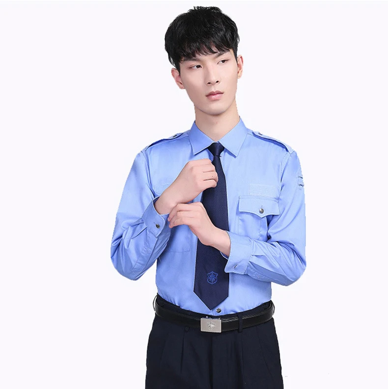 Factory direct cheap long sleeved security guard shirts