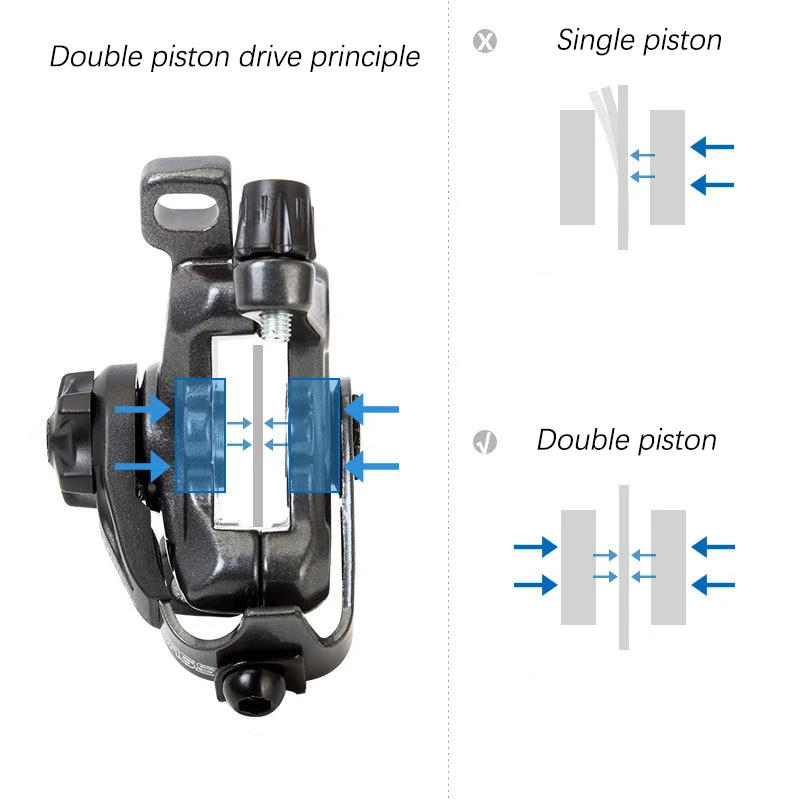 TOOPRE Mountain bike Disc Brake Aluminum alloy Front F160-R140 Rear F180-R160 Electric Bicycle Dual-drive Piston Brake Caliper