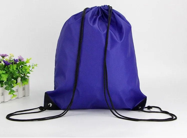 Factory custom logo sports backpack 210D polyester drawstring bag printing draw string bag for promotional
