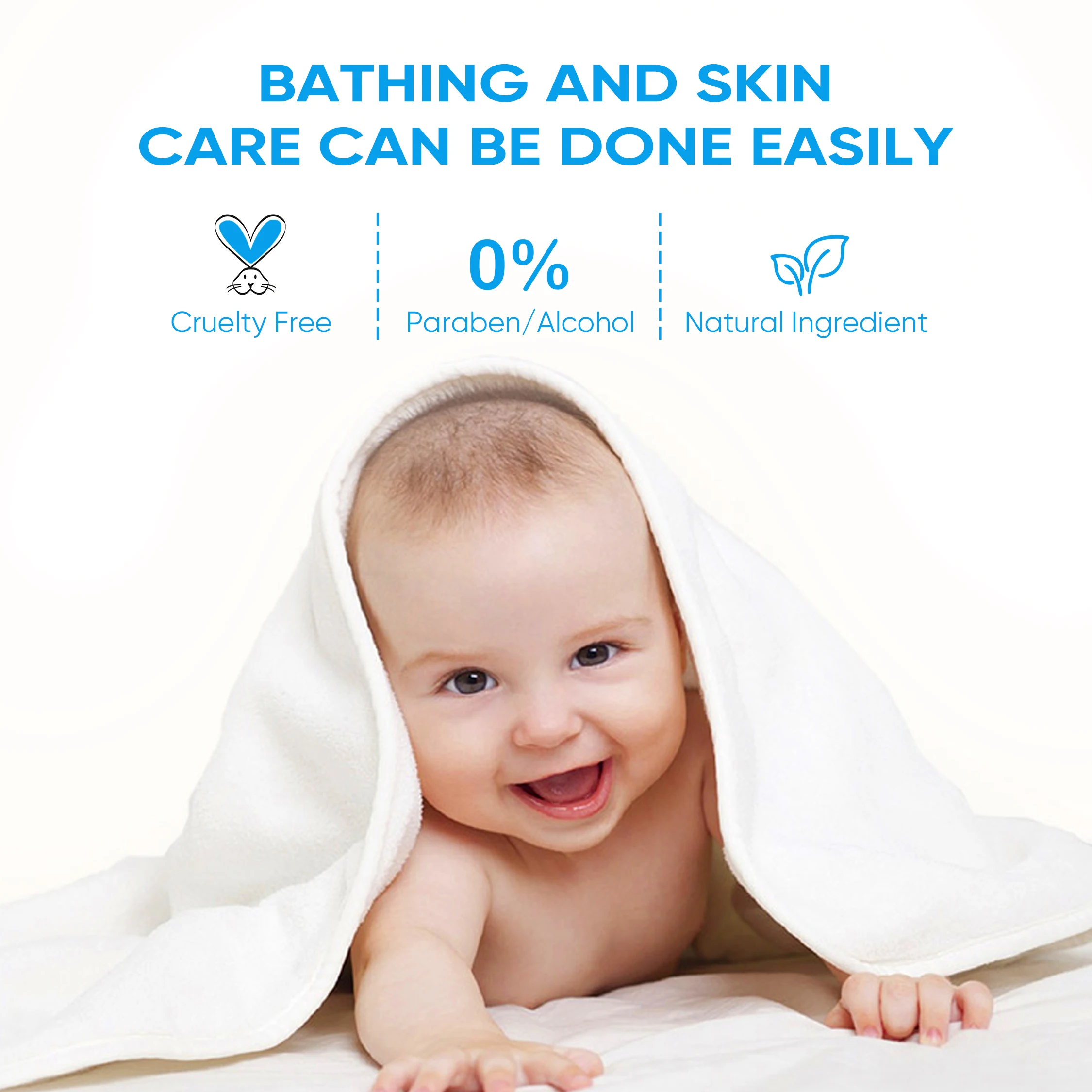 CPNP/MSDS/ISO/COA Private Label Mild Ingredient Moisturizing Baby 2 in 1 Body Wash Shampoo Shower Gel Baby Body Care Set