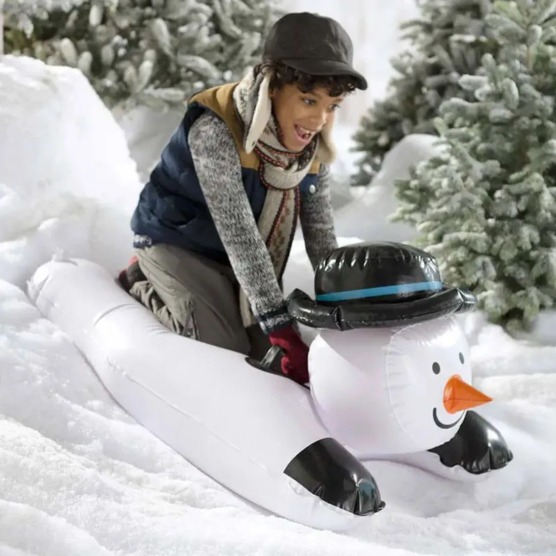 PVC cold and wear resistant material inflatable snowboard Snowman ski ring winter Christmas sleigh