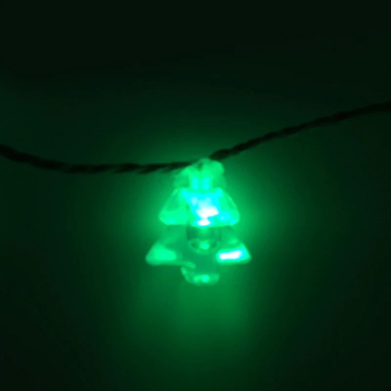 Hot sale christmas light 6 LEDs green light up christmas necklace