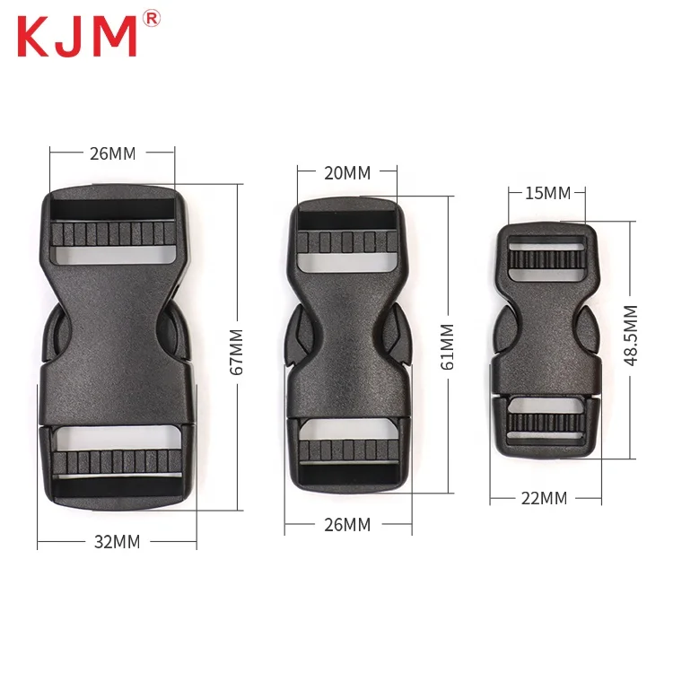 OED Custom 1 Inch Plastic Strap Buckle Quick Side Release Belt Lock with Adjustable buckle for Bag Accessories