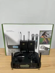 Glxd4 Sm58 Cheap Price Uhf Dual Channel Handheld Lavalier Headset Long Range Wireless Microphone For Shure