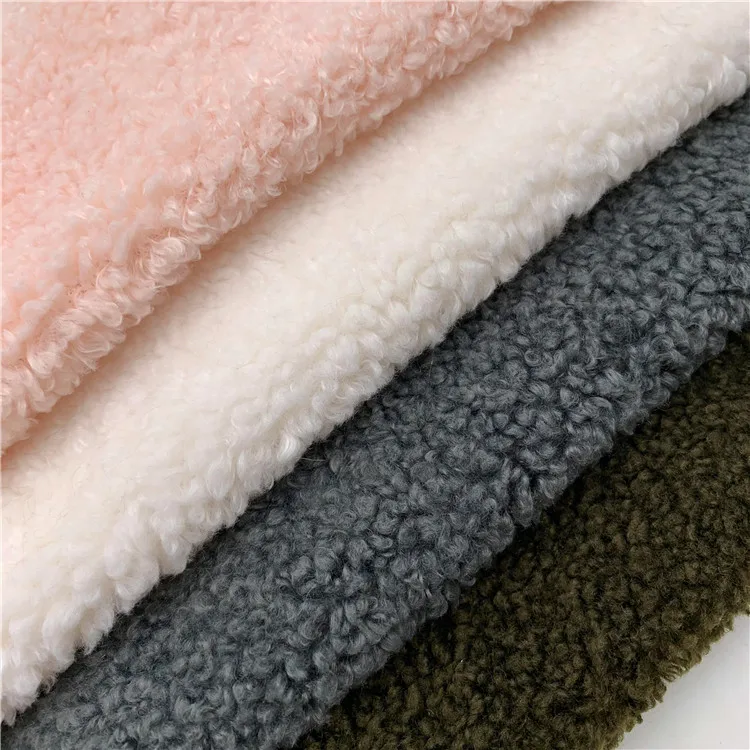 2021  fashion  100% polyester teddy fleece fabric for winter coat hoodie toy flannel fabric