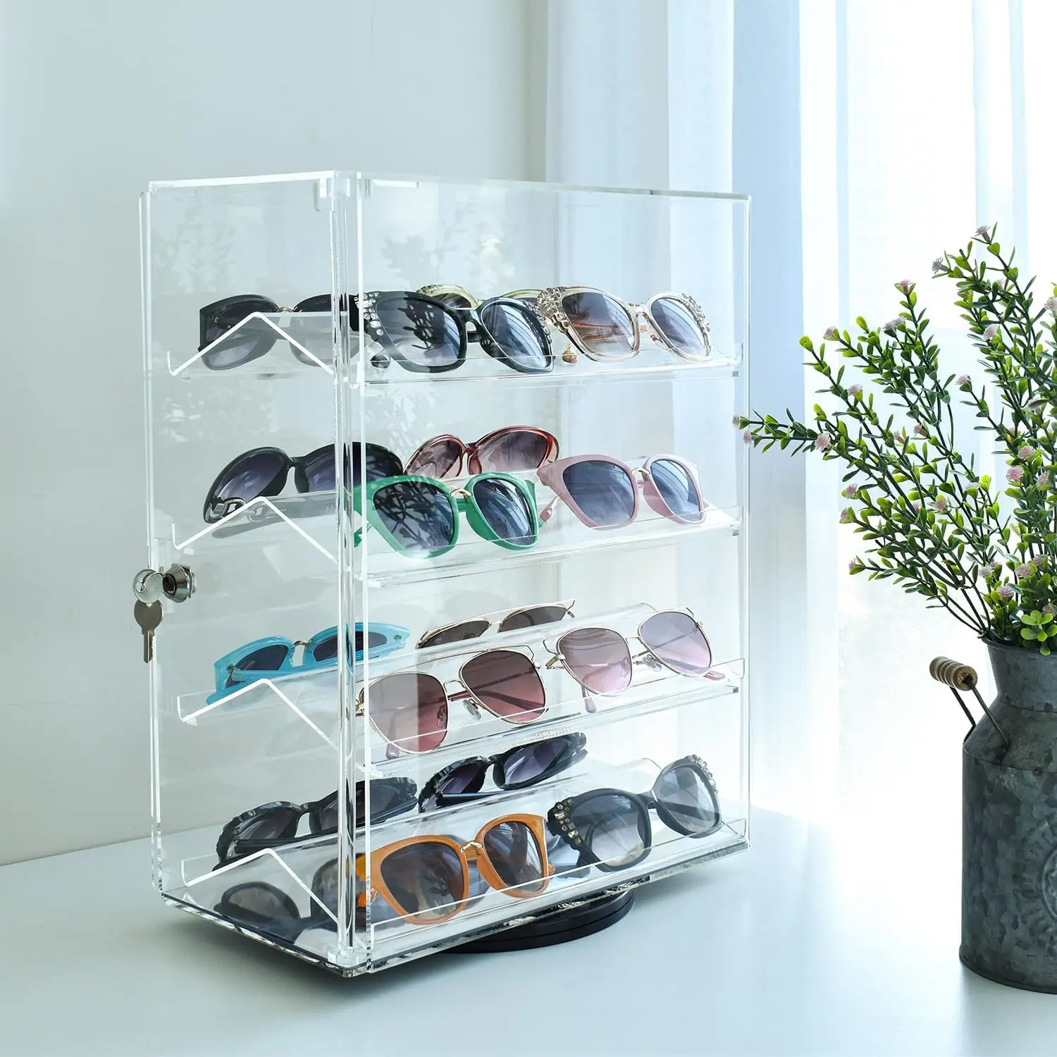 2024 Hot Sale Dustproof Transparent Custom Acrylic Sunglasses Display Stand Glasses Holder