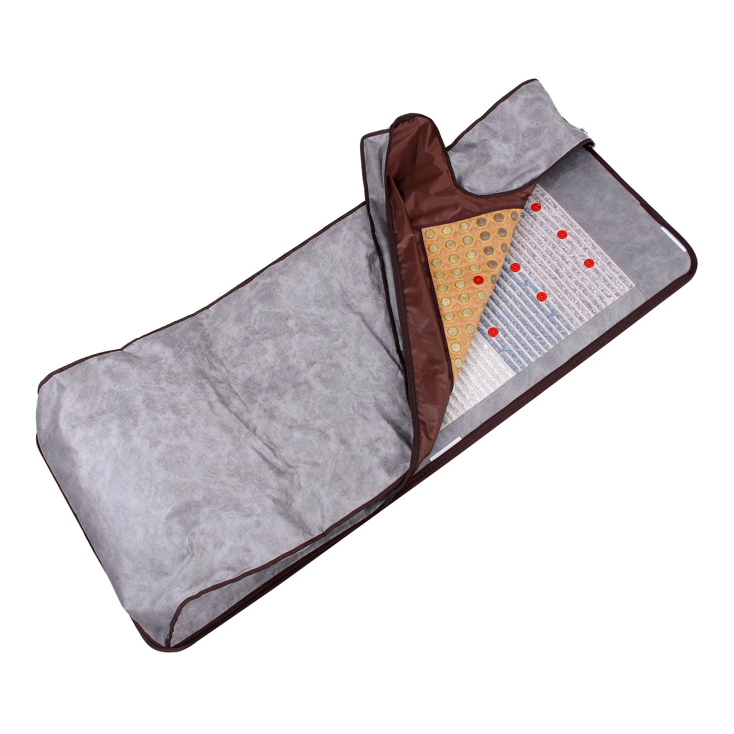 Инфракрасный фотонный нагревательный биоковрик с драгоценными камнями чакры, турмалин, аметист, портативный купол для сауны