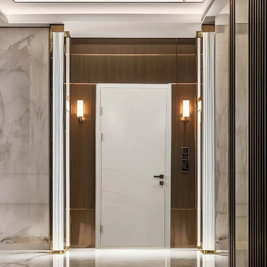 Huangshan Belson WPC  Modern Design Hot Sale Interior Wooden Door Doors WPC Wood Door Home Use